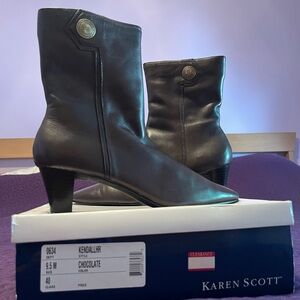 Like new! Karen Scott “KendallHR” brown leather boots. Side 9.5
